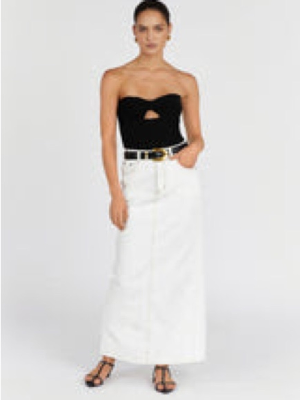 DIISH black strapless knit